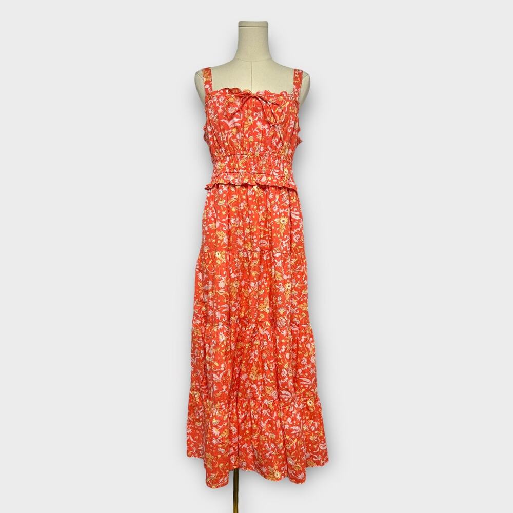 J.Crew Ruffle-Trim Tiered Maxi Dress in Sunny Blooms Size Large NWT - Picture 3 of 9